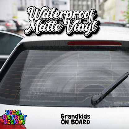 Grandkids On Board II - Vinyl Decal - 10x3cm