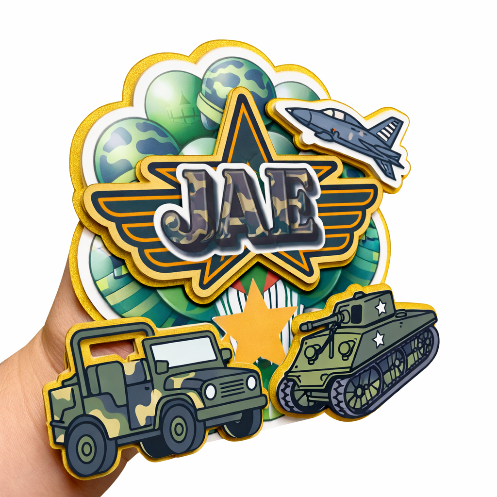 Custom Cake Topper - Army / Military Theme