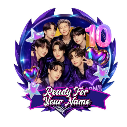 BTS Custom Personalised K-Pop Cake Topper