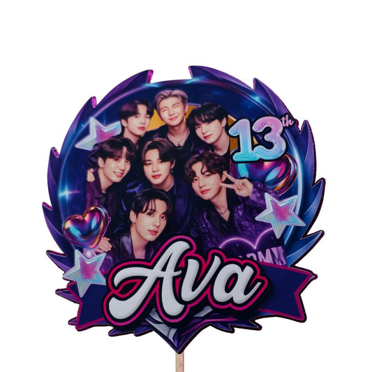 BTS Custom Personalised K-Pop Cake Topper