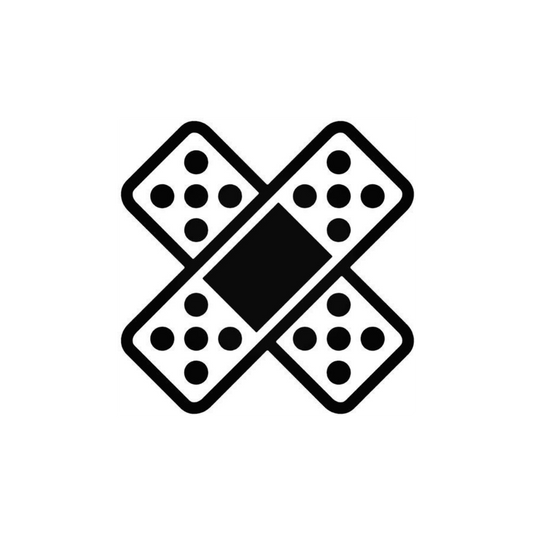 Funny Bandaid Decal - Black Premium Matte Vinyl - 8cm