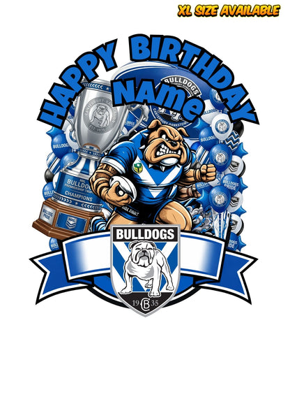 Personalised Cake Topper | Canterbury Bulldogs Inspired