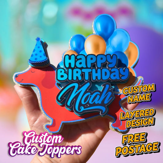 Dachshund Custom Cake Topper - Personalised