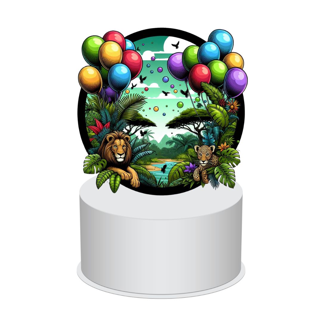 Jungle Cake Topper Bundle + 12 Cupcake Toppers