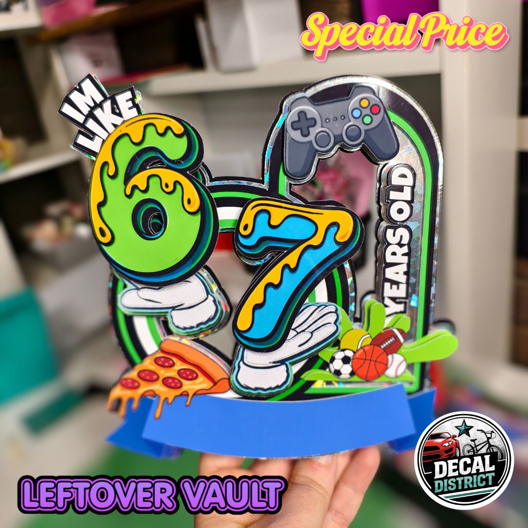 The Leftover Vault: Six Seven Custom Cake Topper