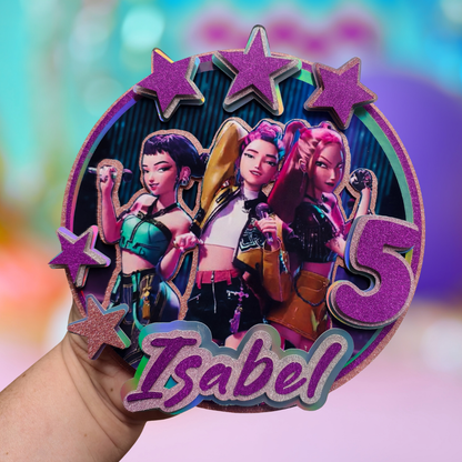 Custom Cake Topper - Kpop Demon Hunters