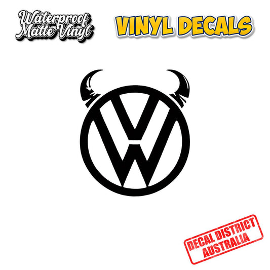 Devil VW - Volkswagon Vinyl Decal - 14cm