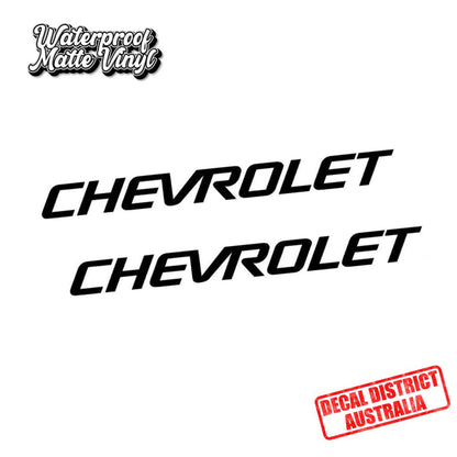 Pair of Chevrolet Decals - Multiple Sizes - Die Cut Vinyl