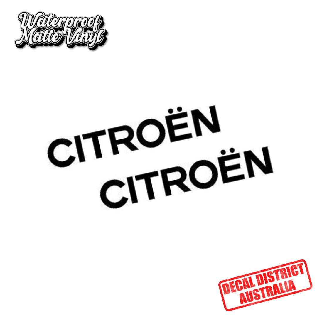 Pair of Citroën Decals - Multiple Sizes - Die Cut Vinyl