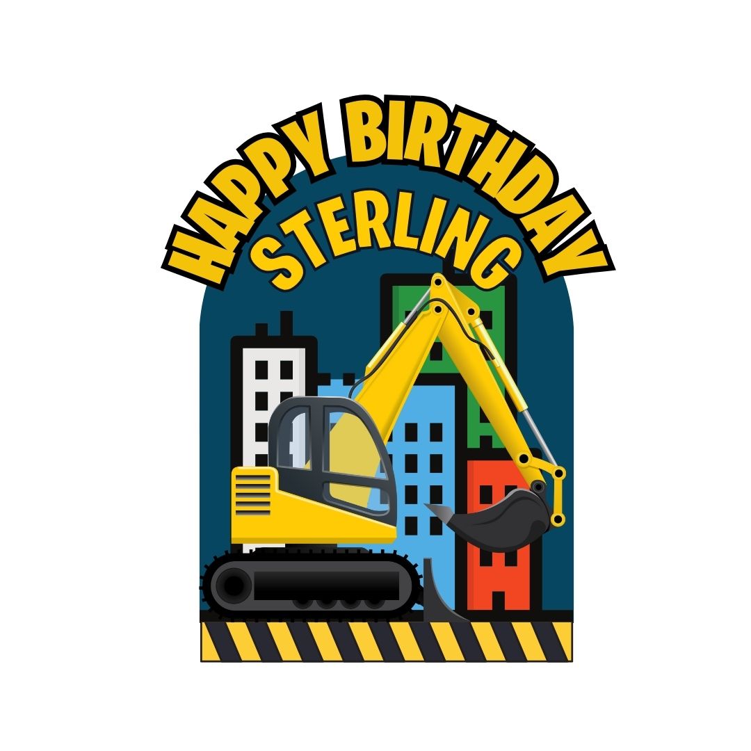 Basic Custom Construction Cake Topper