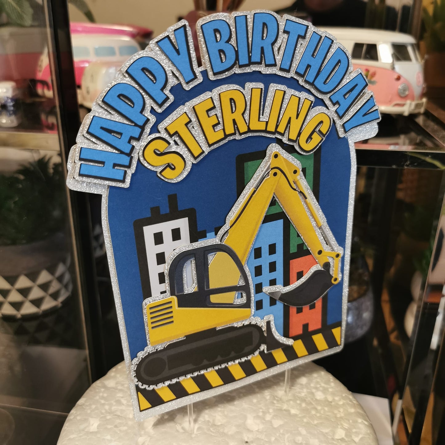 Basic Custom Construction Cake Topper