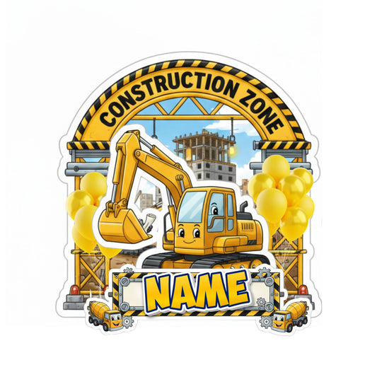 Construction Custom Cake Topper