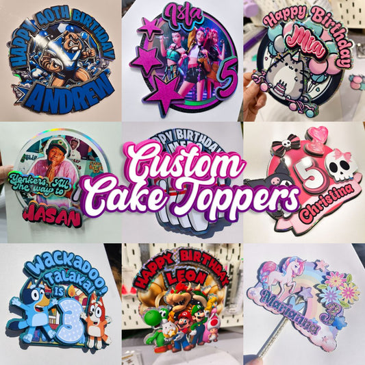 Personalised Cake Topper - Choose Your Own Theme