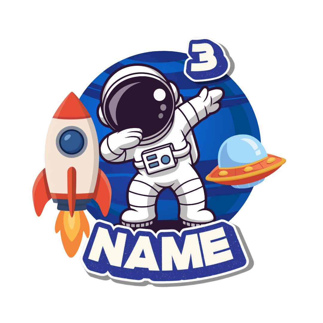 Custom Cake Topper – Space Rocket Dabbing Astronaut