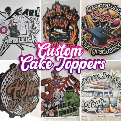 Personalised Cake Topper - Choose Your Own Theme