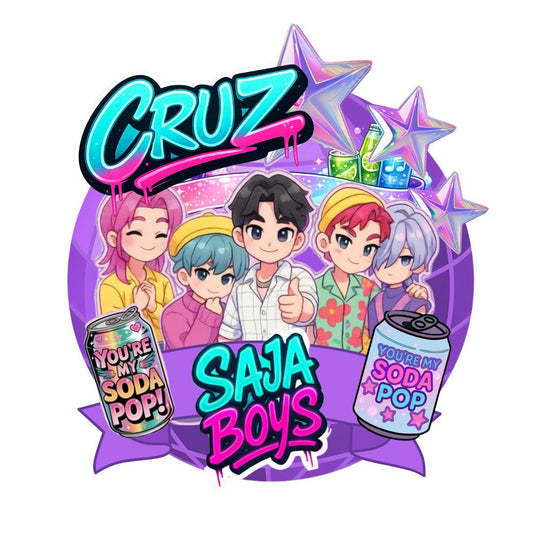 Custom Kpop Cake Topper - Saja Boys Soda Pop