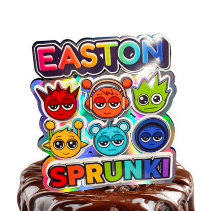 Custom Layered Sprunki Cake Topper