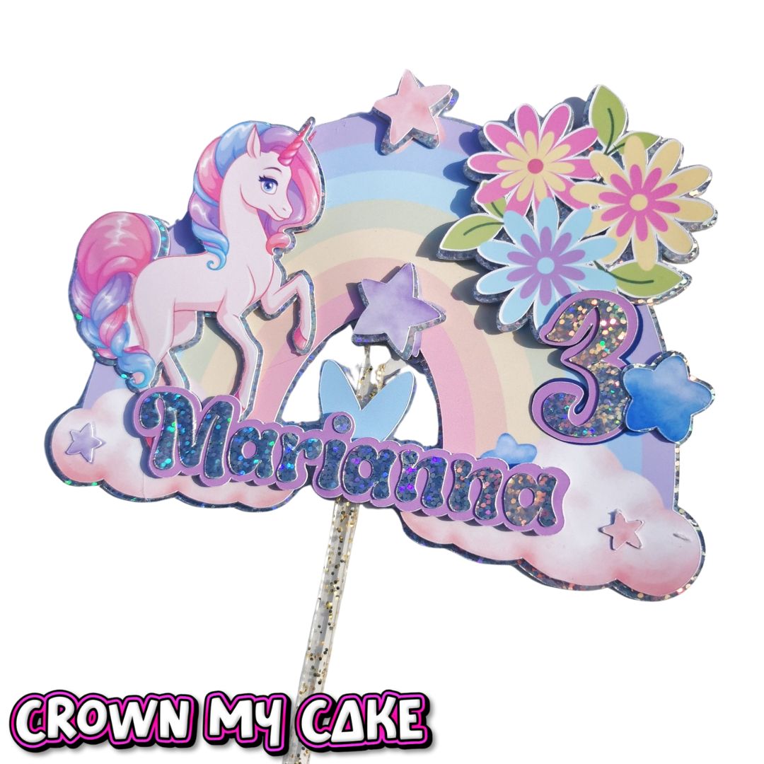 Custom Layered Unicorn Cake Topper