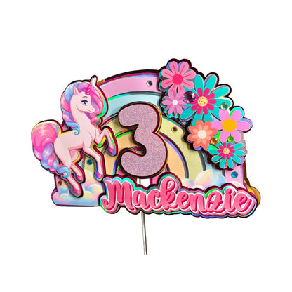 Custom Layered Unicorn Cake Topper