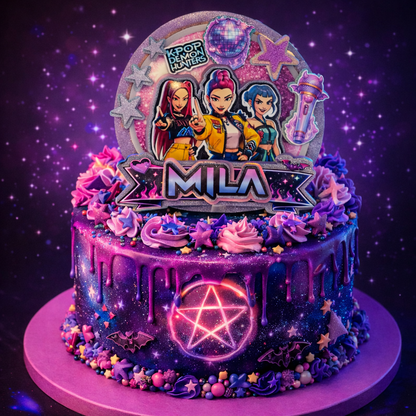 Custom Cake Topper - Kpop Huntrix Cake Topper