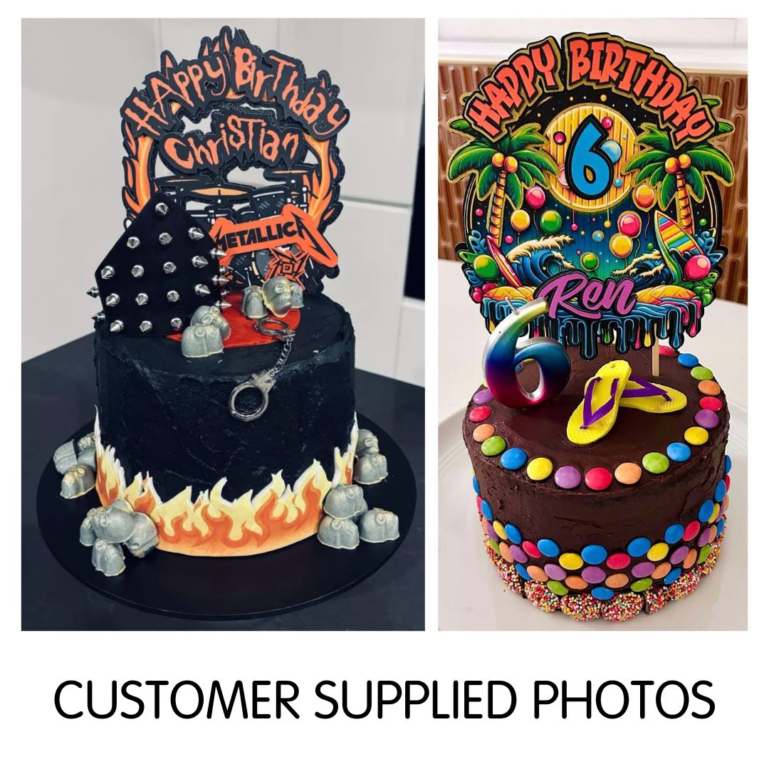 Personalised Cake Topper - Choose Your Own Theme