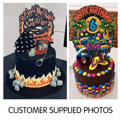Personalised Cake Topper - Choose Your Own Theme