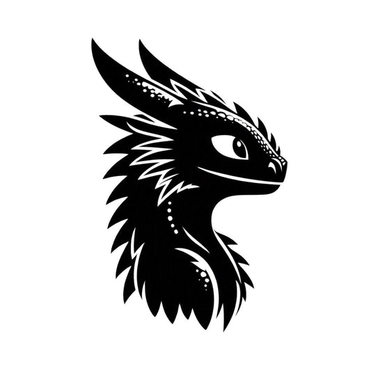 Cutest Dragon Head - Vinyl Decal - 10x15cm