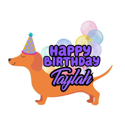 Dachshund Custom Cake Topper - Personalised