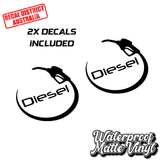 2x DIESEL Decal - Petrol Cap Decal - 7cm
