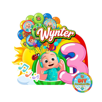 Cocomelon Download Cut Files - 3D Cake Topper