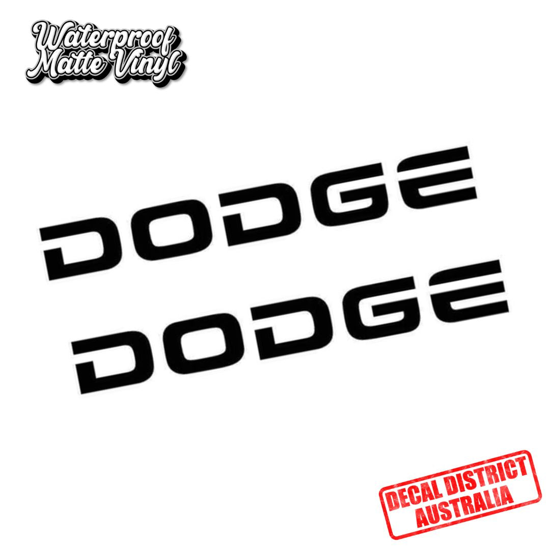 Pair of DODGE Decals - Multiple Sizes - Die Cut Vinyl