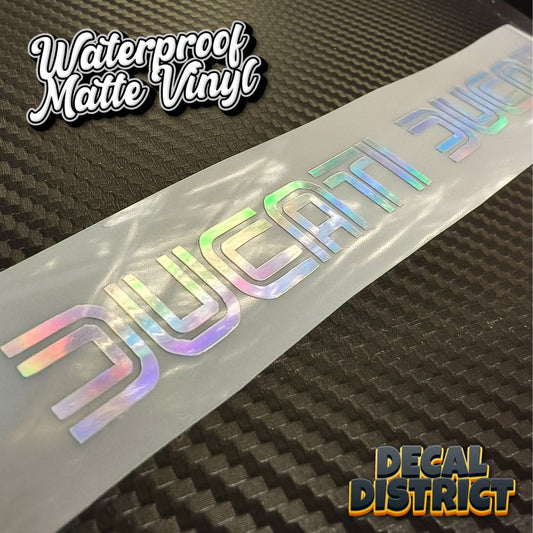 2x Ducati Logo Vinyl Decal – Motorcycle Sticker