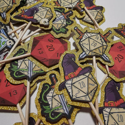 Dungeons & Dragons - 24x Cupcake Toppers.