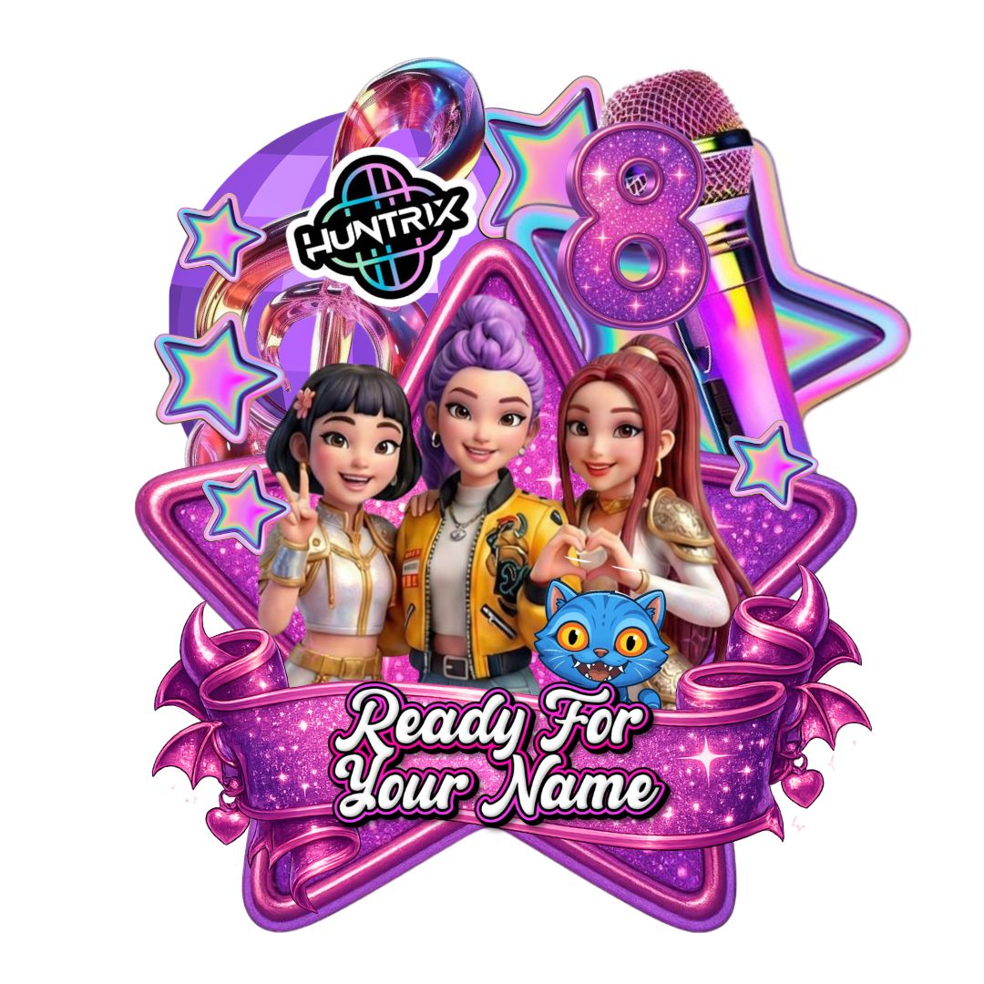 Custom Cake Topper - Kpop Huntrix Cake Topper