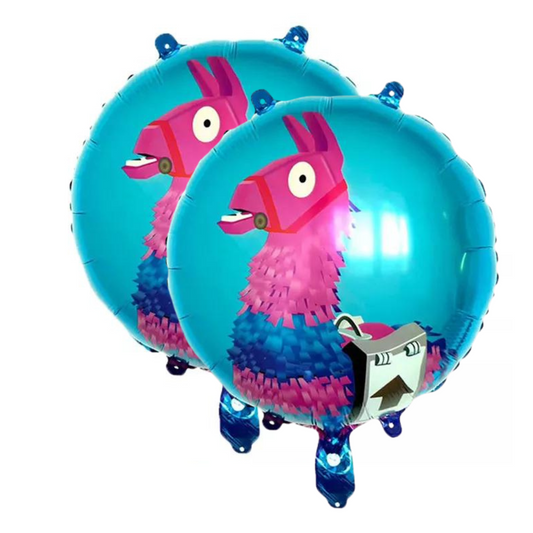 2 Pack: 18 Inch Fortnite Llama Foil Balloon