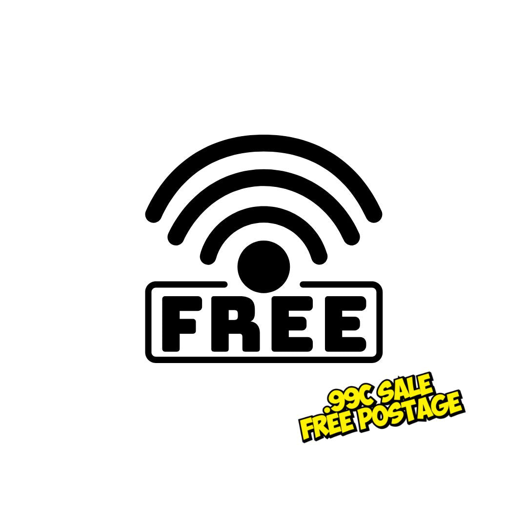 Free Wifi Vinyl Decal- 8cm