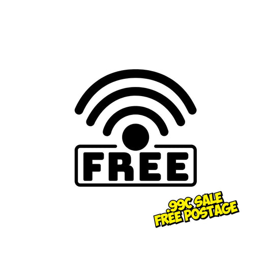 Free Wifi Vinyl Decal- 8cm