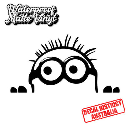 Funny Minion Peeking 14cm Decal - Funny