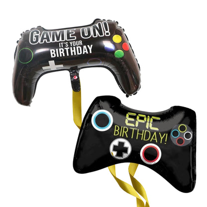 2x Game Controller Foil Balloons – Gamer Party Decorations 🎮