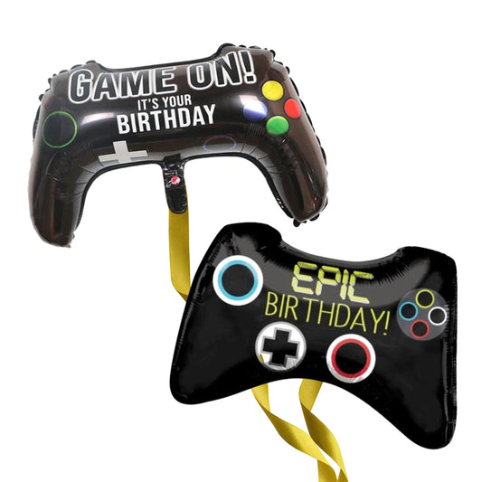 2x Game Controller Foil Balloons – Gamer Party Decorations 🎮