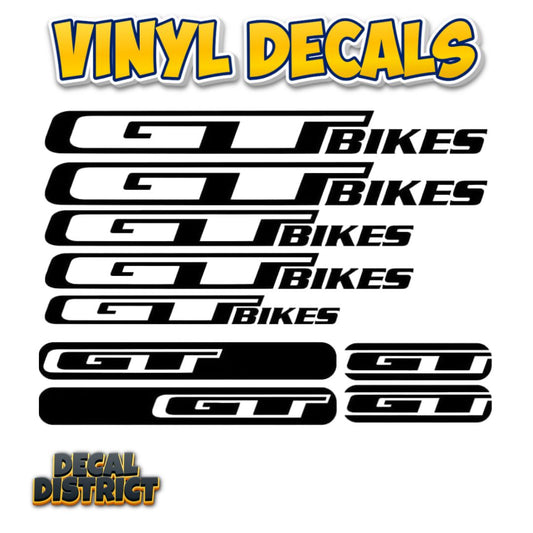 GT Bike Frame Decal Sheet 25cm