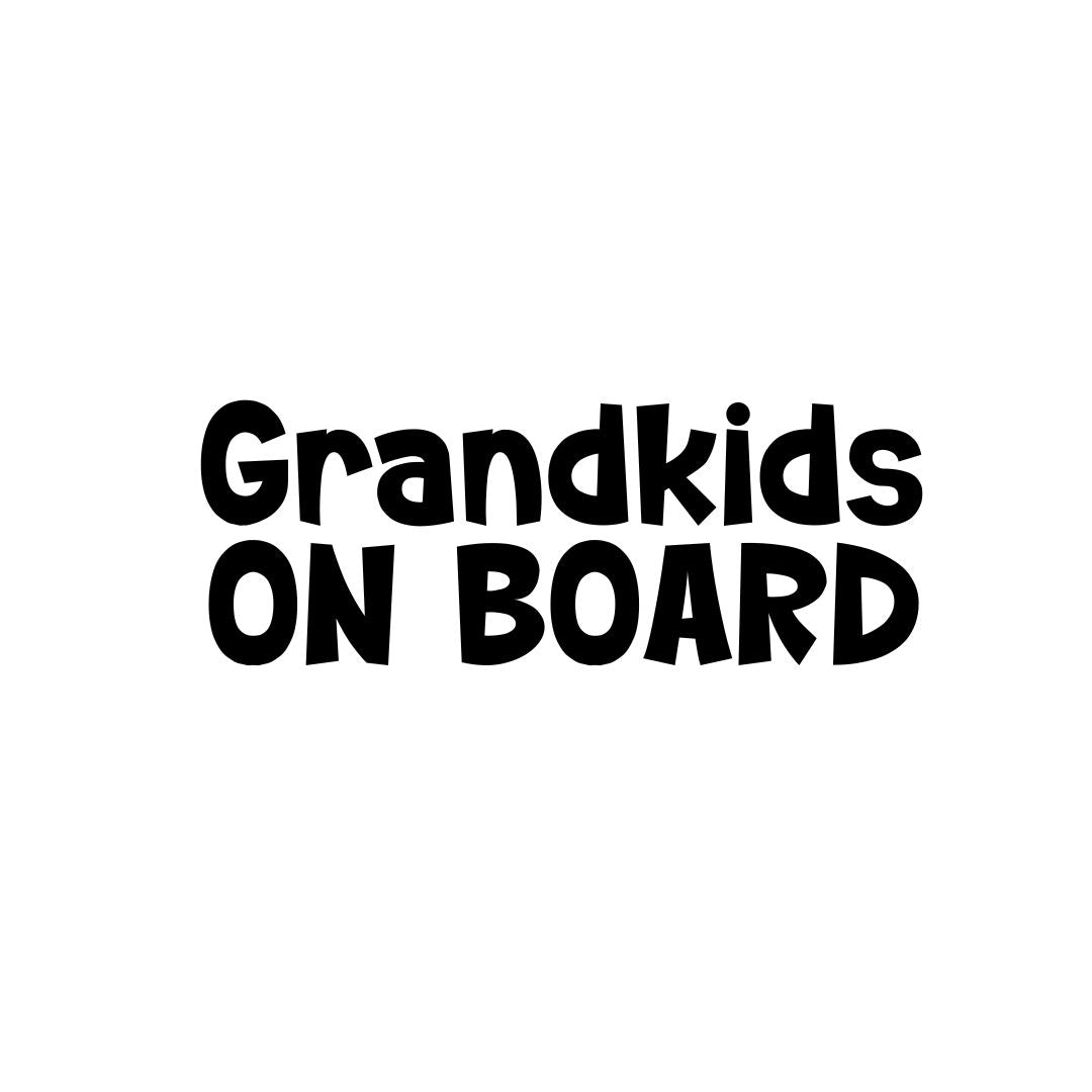 Grandkids On Board II - Vinyl Decal - 10x3cm