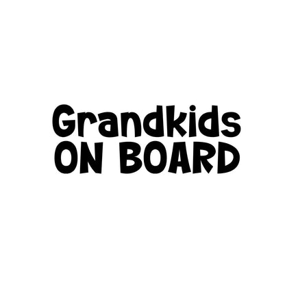 Grandkids On Board II - Vinyl Decal - 10x3cm
