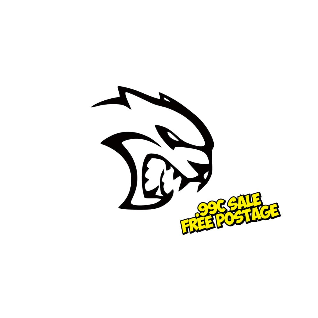 Hellcat- Black Premium Matte Vinyl - 8cm