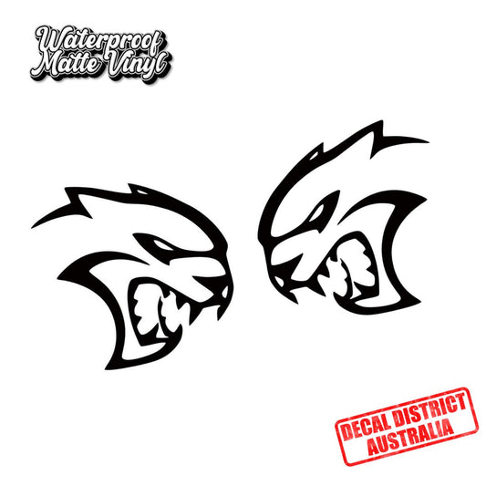 Pair of Hellcat Decals - Multiple Sizes - Die Cut Vinyl