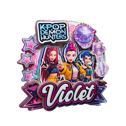 Custom Cake Topper - Kpop Huntrix Cake Topper
