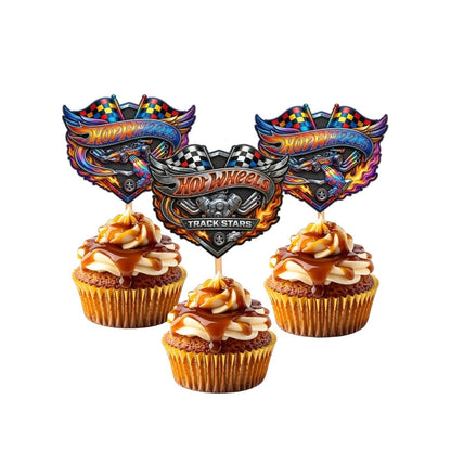 Hot Wheels Inspired Custom Cake Topper - Flame Number