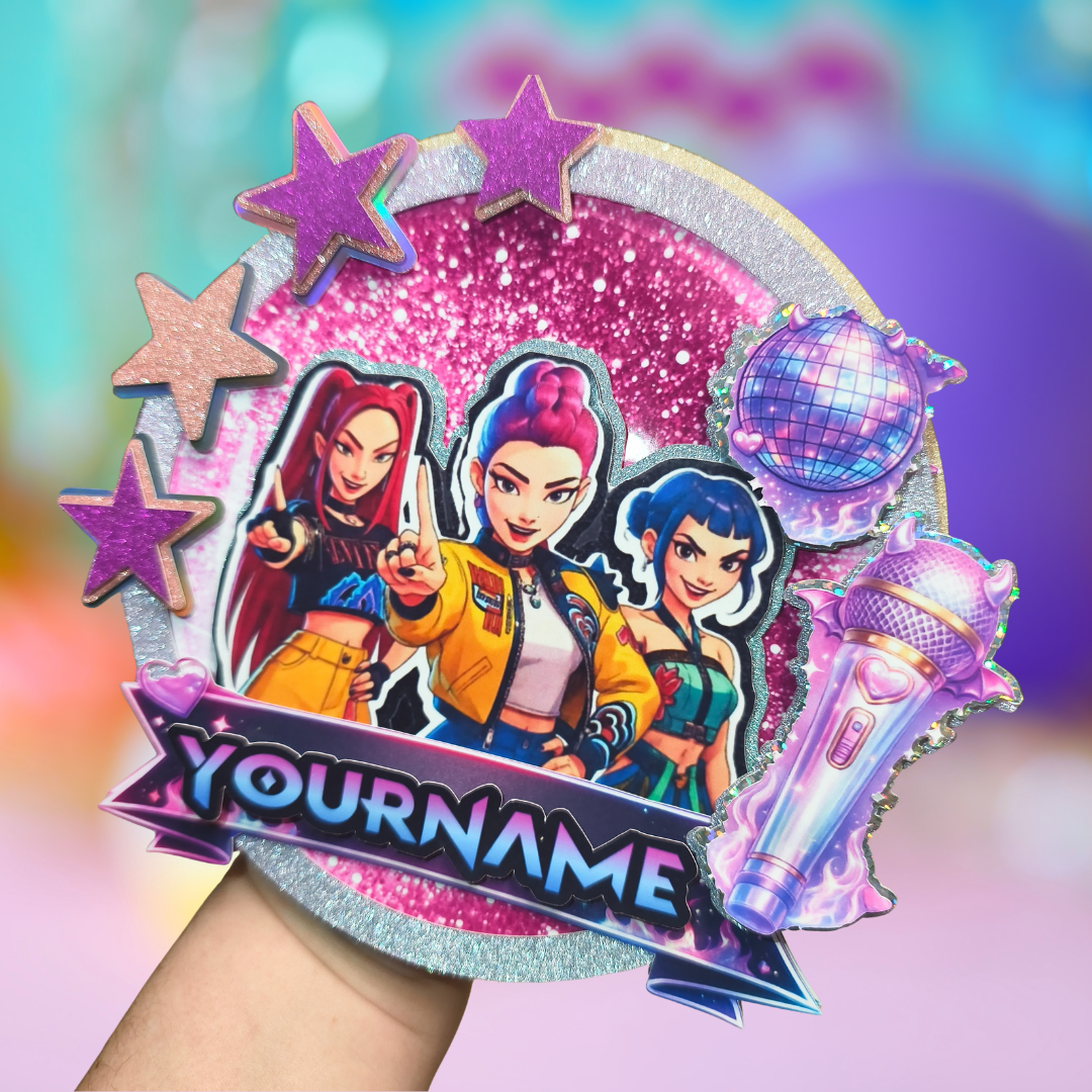 Custom Cake Topper - Kpop Huntrix Cake Topper
