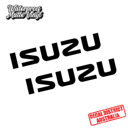 Pair of ISUZU Decals - Multiple Sizes - Die Cut Vinyl
