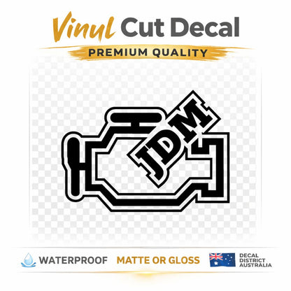 JDM Engine Light - 8cm Vinyl Decal - JDM